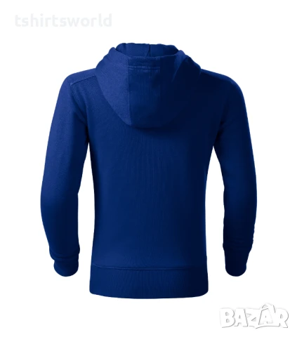 Нов детски суичър с ЦИП и качулка в син цвят, снимка 3 - Детски анцузи и суичери - 50877944