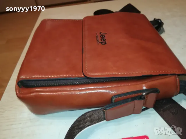 КОЖЕНА ЧАНТА JEEP-МЪЖКА ЗА ПРЕЗ РАМО 2901251027, снимка 5 - Чанти - 48874906