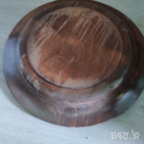 дървена чиния за декорация, снимка 3 - Антикварни и старинни предмети - 40777377