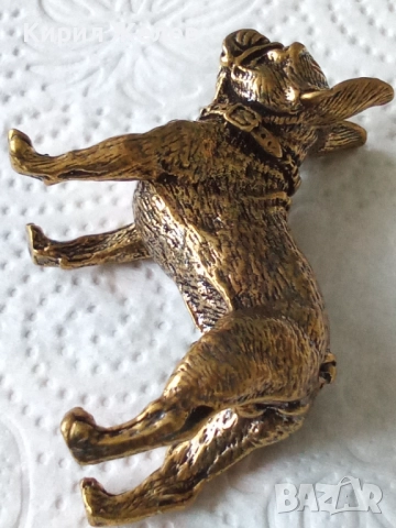 Бронзова фигурка на френски булдог 52529, снимка 6 - Антикварни и старинни предмети - 52730713