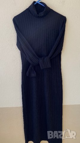 Дълга рокля от рипсена материя - С/М, снимка 5 - Рокли - 40079998