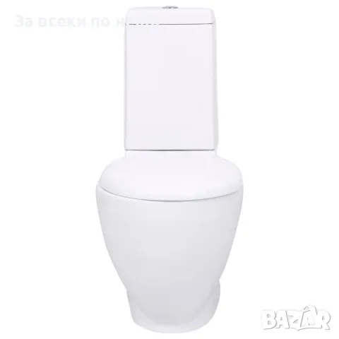 Керамичен моноблок тоалетна чиния кръгла долно оттичане бяла, снимка 5 - Други - 47309337