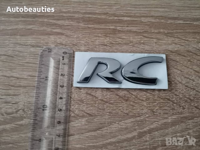 Peugeot РС Пежо RC сребриста емблема надпис, снимка 3 - Аксесоари и консумативи - 37670167