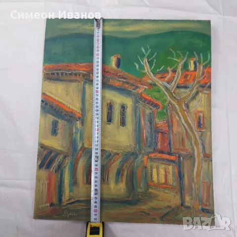 Интересна стара картина подписана  SG2019, снимка 7 - Картини - 47576827
