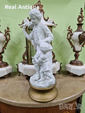 Красива антикварна колекционерска италианска фигура статуетка от порцелан , снимка 5 - Статуетки - 43669927