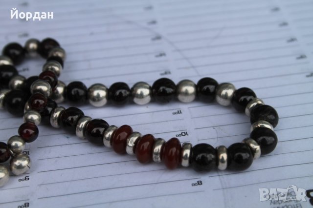 Дизайнерски накит/гердан-сребро,гранат,карнеол, снимка 7 - Колекции - 40486029