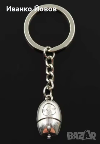 Ключодържател Компютърна мишка, метален, цветен, 2D (плосък), идеален подарък, снимка 3 - Други - 53430373