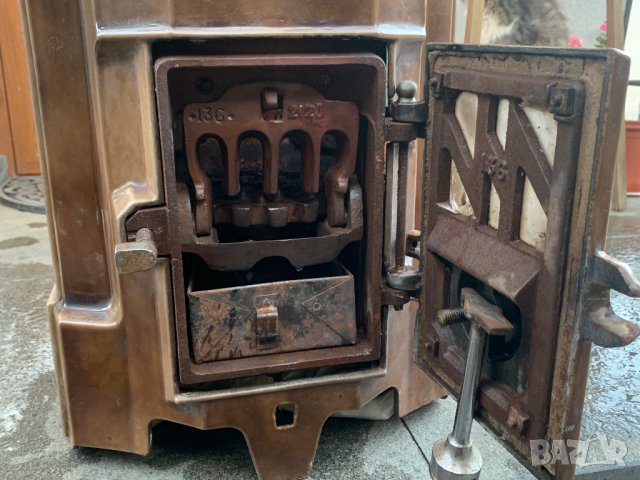 Старинна емайлирана чугунена печка в стил Ар Деко!, снимка 8 - Антикварни и старинни предмети - 13469070