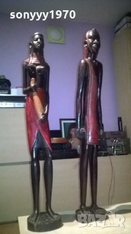 африканско семеиство-92см-10кг-дървени фигури-внос швеицария, снимка 13 - Колекции - 26365357