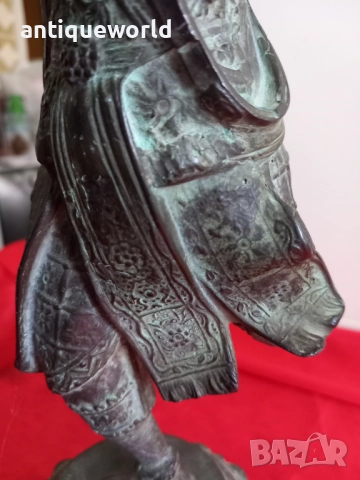 Бронзова Скулптура АПСАРА ,Кхмерска Камбоджа 19 Век, снимка 6 - Антикварни и старинни предмети - 51843759