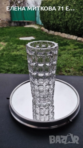 Ретро кристална ваза-много тежка