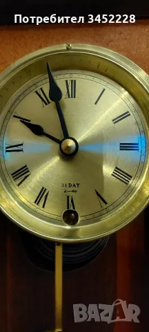 часовник механичен стенен работи за ценители отличен , снимка 5 - Стенни часовници - 49238475