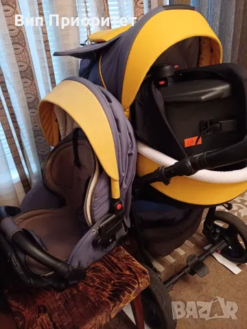 Чисто нова детска количка лукс и комбинация лятна зимна и кош- перфектната покупка за новия член  , снимка 2 - Детски колички - 46319717