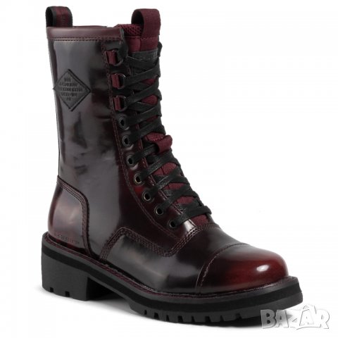 НОВИ и Намалени! G-Star Premium Minor Boot Bordeaux Дамки Боти Естествена Кожа Номер 37, снимка 2 - Дамски боти - 33527441
