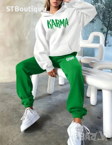 🌟 ДАМСКИ ЕЖЕДНЕВЕН КОМПЛЕКТ "КАРМА" – С КАЧУЛКА В 4 ЦВЯТА| STBoutique, снимка 13 - Спортни екипи - 52009622