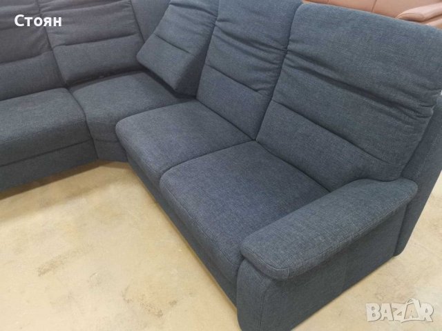 Тъмно сив ъглов диван "Harrison" от плат, снимка 9 - Дивани и мека мебел - 39330008