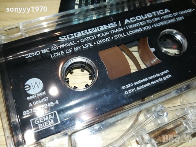 SCORPIONS ACOUSTICA-ORIGINAL TAPE 0212231850, снимка 13 - Аудио касети - 43243603