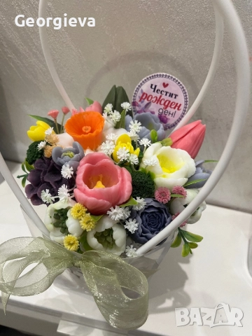 Ароматни сапунени цветя, снимка 4 - Изкуствени цветя - 52385567