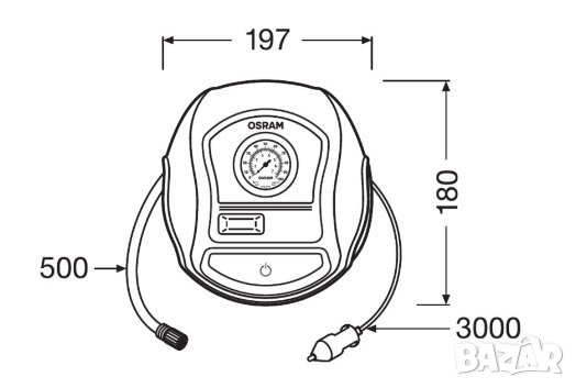 Компресор за гуми OSRAM, снимка 6 - Аксесоари и консумативи - 38096153