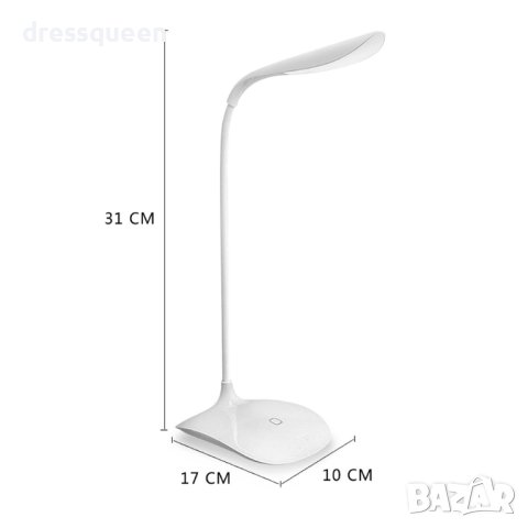 3347 Безжична настолна USB LED лампа с 3 степени на осветяване, снимка 6 - Настолни лампи - 43949613