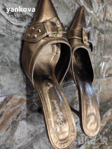 Чехли Златни, снимка 4 - Сандали - 32964698