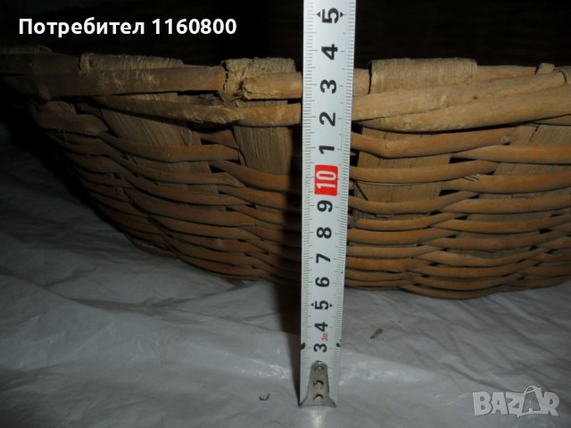 Голям стар панер 63/14 см, снимка 2 - Антикварни и старинни предмети - 39188386