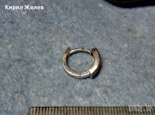 ПРЕКРАСНА СРЕБЪРНА ОБЕЦА СРЕБРО 925 с БЯЛА ПОЗЛАТА ЦИРКОНИ и ГЕРБА на УКРАЙНА 49898, снимка 4 - Обеци - 49142849