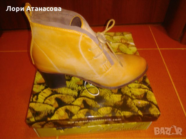 РАЗПрОдАЖбА-Свежи пролетни боти на ток в цвят камел с връзки , снимка 5 - Дамски боти - 28206721