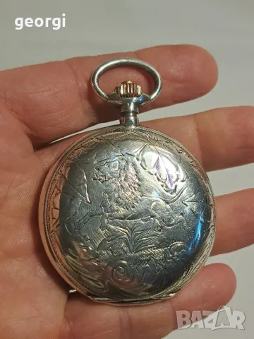 швейцарски сребърен джобен часовник Postala patent уникат, снимка 16 - Антикварни и старинни предмети - 47681558