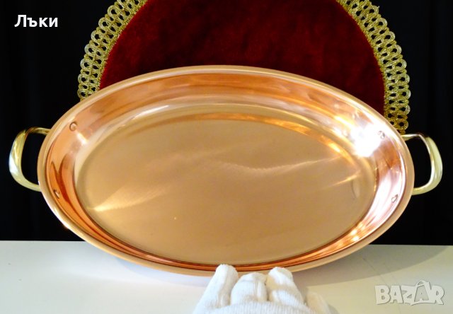 Медна тава,меден съд за готвене и сервиране 1 кг. , снимка 9 - Антикварни и старинни предмети - 43845305