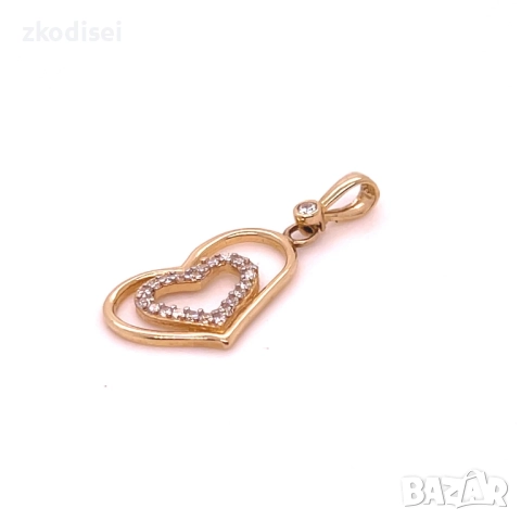 Златен медальон 1,41гр. 14кр. проба:585 модел:33969-2, снимка 2 - Колиета, медальони, синджири - 51729757