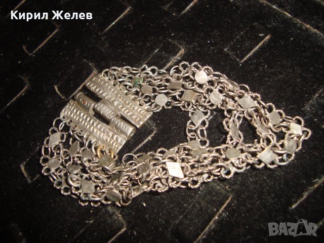 18 ВЕК ВЪЗРОЖДЕНСКА СРЕБЪРНА САЧАНЕНА ГРИВНА РЪЧНА ИЗРАБОТКА СТАРИННА ПЛЕТКА с ЩИФТ НАКИТ БИЖУ 17644, снимка 17 - Антикварни и старинни предмети - 33215654