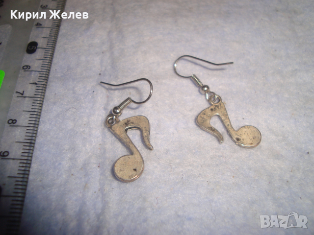 ПОСРЕБРЕНИ НОТИ - ФИГУРАЛНИ АРТ ОБЕЦИ 6805, снимка 4 - Обеци - 36512791