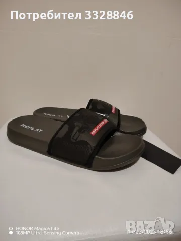 мъжки чехли Replay зелен камуфлаж , снимка 2 - Маратонки - 49562411