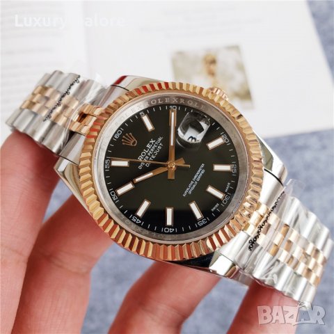 Унисекс часовник Rolex Datejust Two Tone с автоматичен механизъм, снимка 3 - Мъжки - 38206768