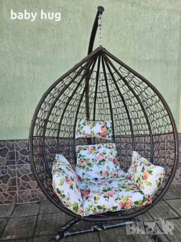 Градинска люлка с възглавници, снимка 5 - Градински мебели, декорация  - 51034035