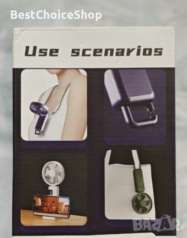 преносим акумулаторен вентилатор, модел Y07, с вградена батерия, снимка 2 - Друга електроника - 53399348