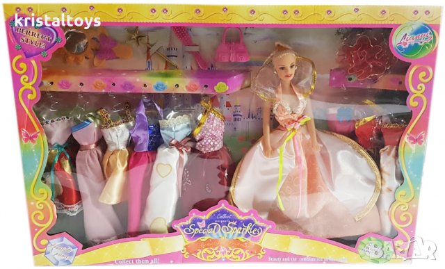 Детски комплект Кукла с рокли и аксесоари Special Sparkles
