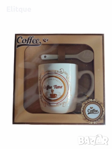 Комплект порцеланова чаша с лъжичка, снимка 2 - Други - 52894840