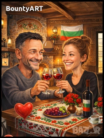 Карикатури за влюбени. Подарък за двама- Свети Валентин, годишнина