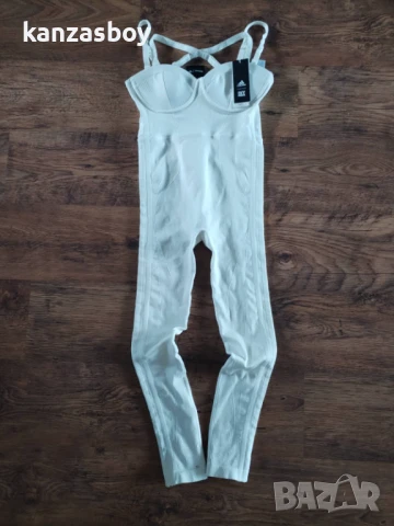 Adidas IVY PARK Knit Catsuit Core White - страхотен дамски гащеризон НОВ С, снимка 15 - Гащеризони - 50507465