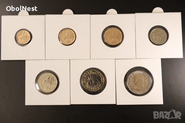 Пълен сет UNC монети от 1 ст. до 2 лв. (1999, 2000, 2002 и 2015) в картончера, снимка 4 - Нумизматика и бонистика - 53140555