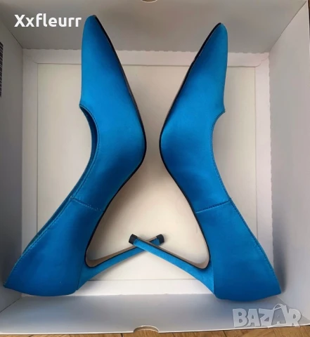 Дамски сатенени токчета, снимка 2 - Дамски елегантни обувки - 51006554