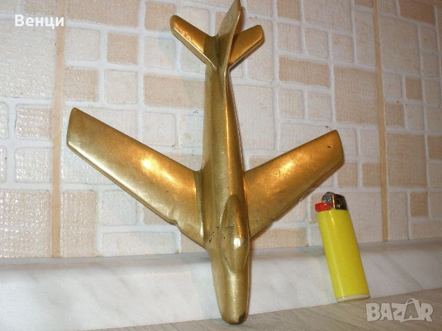 Бронзов Самолет, снимка 6 - Антикварни и старинни предмети - 53602258
