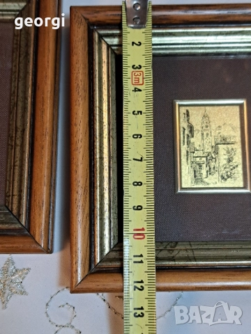 италианска мини картина със златно фолио 22 карата   29/1, снимка 14 - Картини - 52027606