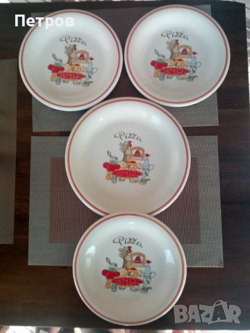 Продавам чинии за украса--  пица.Маркирани.Италия.Обявената цена е за всичките., снимка 2 - Чинии - 39559671