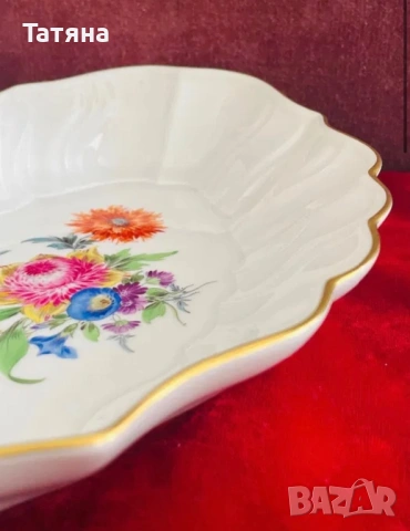 Чиния Meissen за сервиране, 26 см, снимка 2 - Антикварни и старинни предмети - 53135456