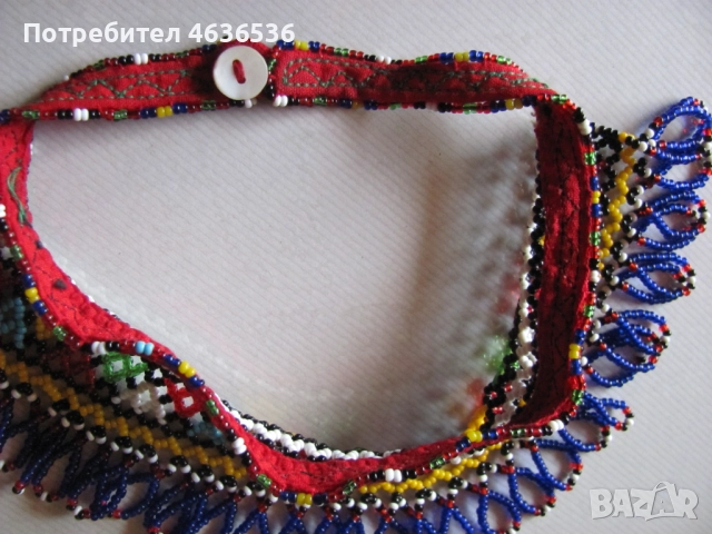 Женски накит за носия-стъклени мъниста, снимка 5 - Антикварни и старинни предмети - 52440484