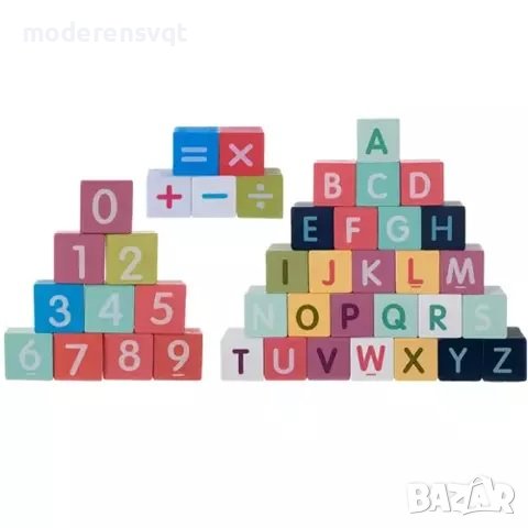 Дървени блокове – град 100 бр. Сортер, пъзел, снимка 7 - Конструктори - 40693303