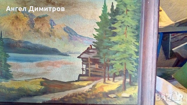 Стара маслена картина, снимка 6 - Картини - 32452061